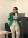 Beatriz Gmez presentant el projecte ITG4TU en el congrs EUNIS a Pars